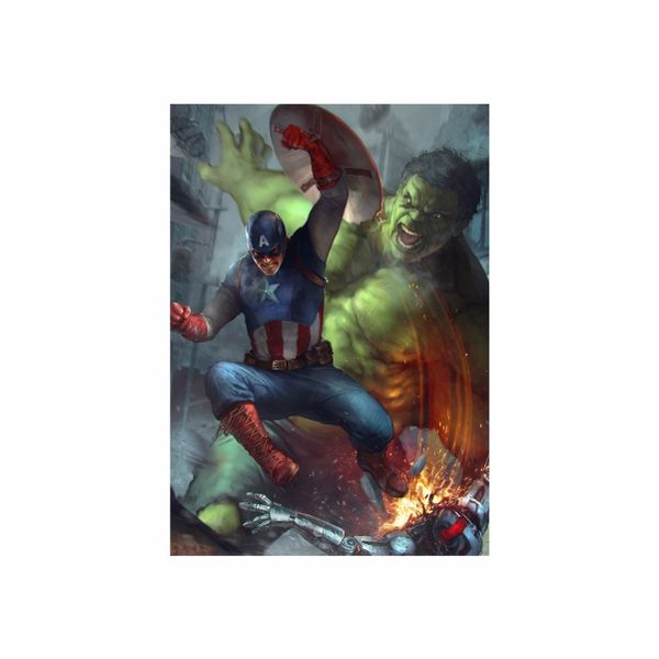 Hulk and Captain America Smash - A1 Poster