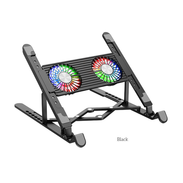 Adjustable Desktop Stand Riser With Cooling Fan Compatible with MacBook, Air, Pro, Dell, Alienware All Laptops