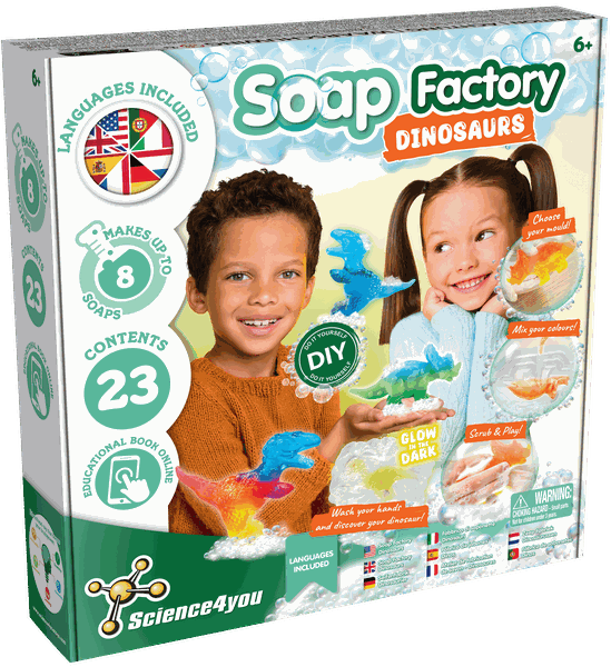 Science4you - Dinosaur Soap Kit - Make Soaps with Dino Toys, Glow-in-Dark