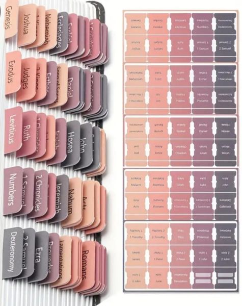 Boho Coloured - Catholic English Laminated Bible Tabs