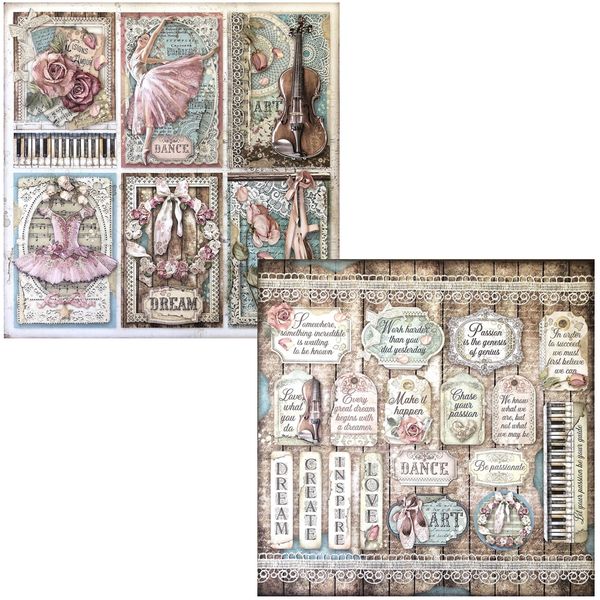Craft Scrapbooking Ephemera Decorative Paper Set of 2(30cm)