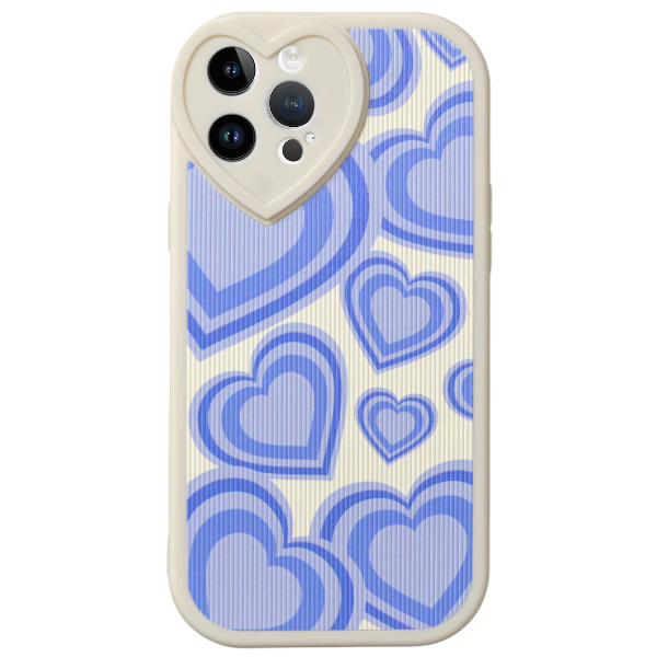 Abstract Heart Design Phone Cover for iPhone 12 Pro Max - Pink