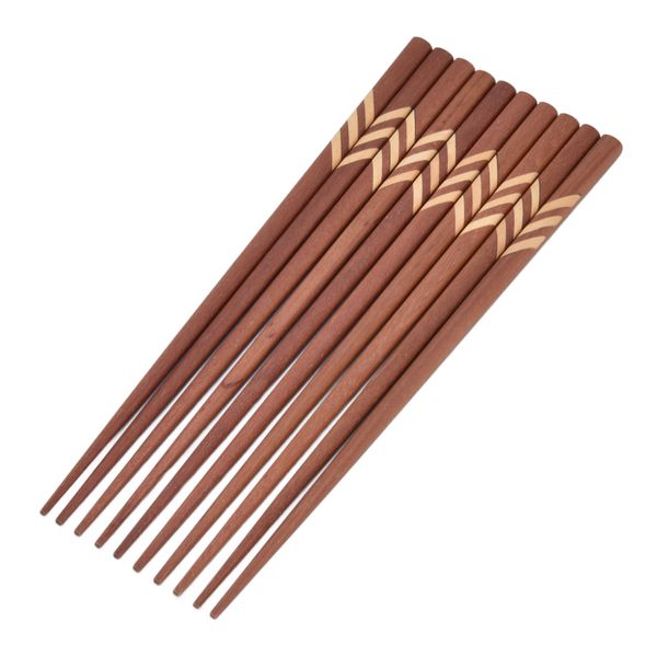 Japanese Style Wooden Chopsticks - Sandalwood Inlaid with Gift Box