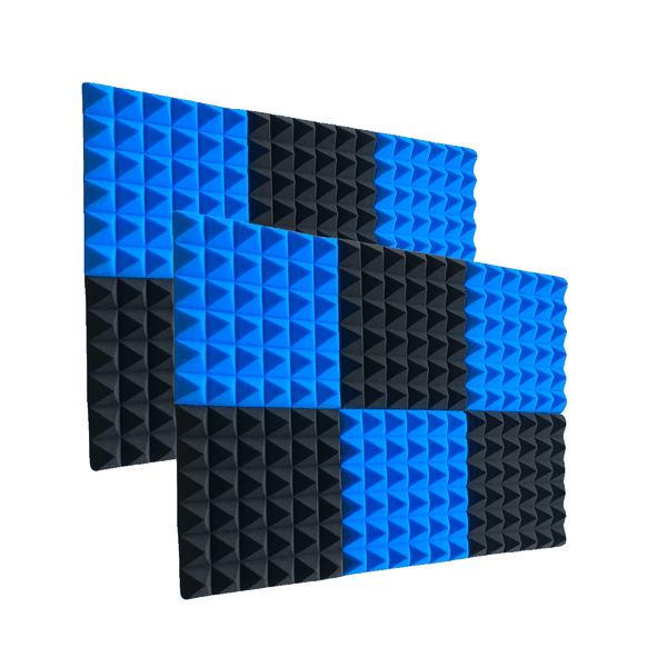 Pyramid Acoustic Foam Sound Panels - 30cm - 12 Pack