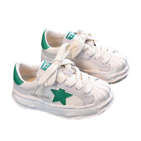 Olive Tree-Kids Retro Canvas Suede Laced Hook-&amp;-Loop Sneakers - Green