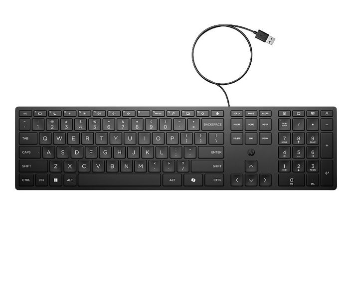 HP Wired USB Keyboard Black (320K)