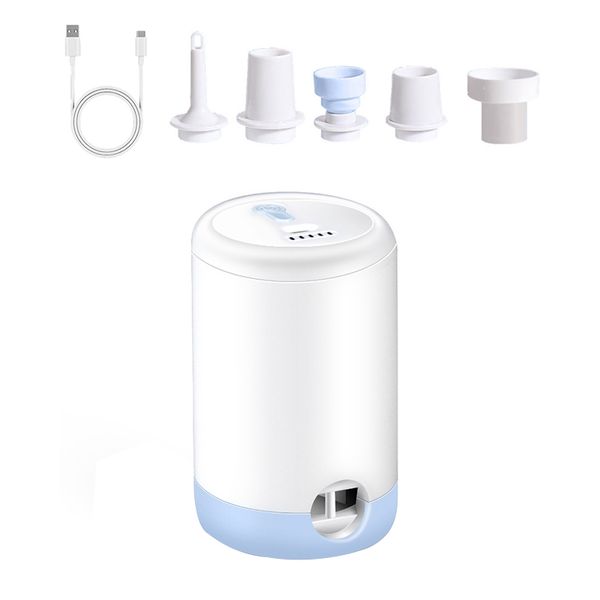 USB-C Portable Rechargeable Air Pump, With 5 Inflator Nozzles