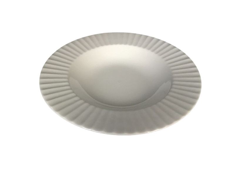 White Ceramic Dessert Plate 20cm x 2cm - Set of 8