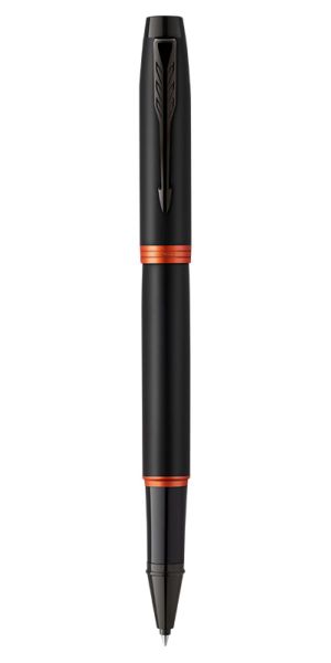 Parker IM Professional Roller Ball Pen Fine Nib Black Ink - Flame Orange