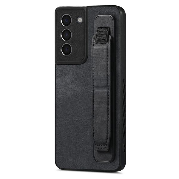 Simple Leather Texture Wristband Phone Case Compatible with Galaxy S22 Plus