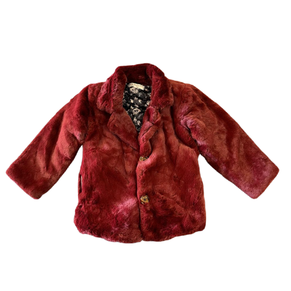 Girls Fur Regular Winter Warm Jacket