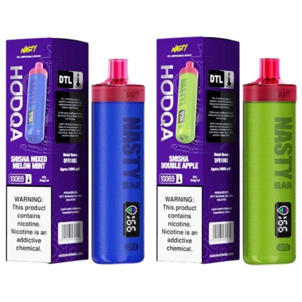 Nasty Hooqa DTL 10000 Puffs - Sisha Combo (Pack of 2)