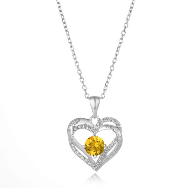 Crystalize I Love you..November Birthstone Necklace with Swarovski Crystals