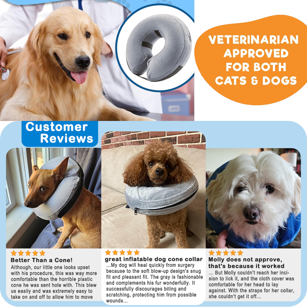 Inflatable Dog Plastic Dog Neck Cone Trixie Protective Inflatable