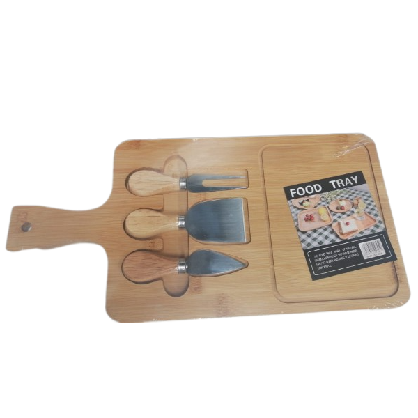 Bamboo Cheese Board and Knife Set