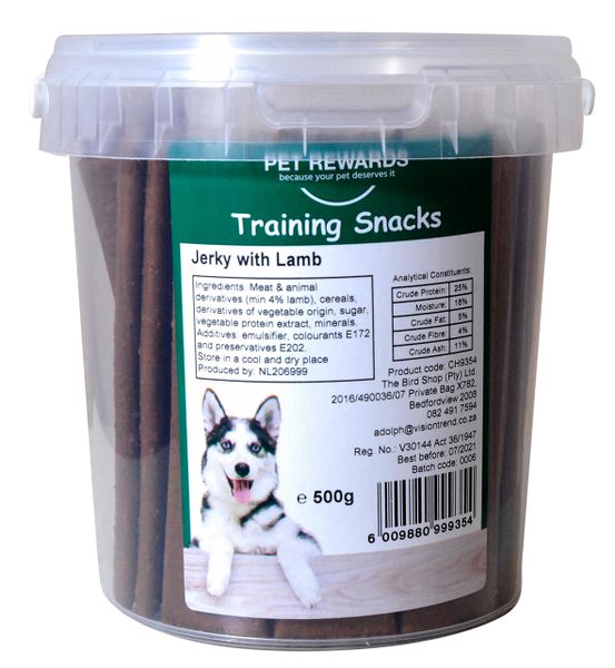 Dog Treats - Training Snacks - Jerky - Lamb Flavour - 500g