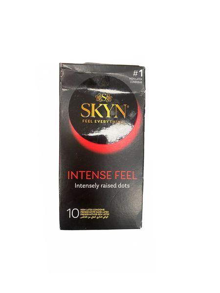 SKYN Intense Feel Condoms (10 Pack) - Heightened Sensation, Latex-Free