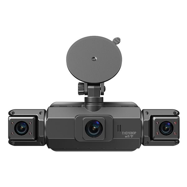 4 Channel Dash Cam Front Rear Left Right, 170 Wide Angle Car Dash Camera