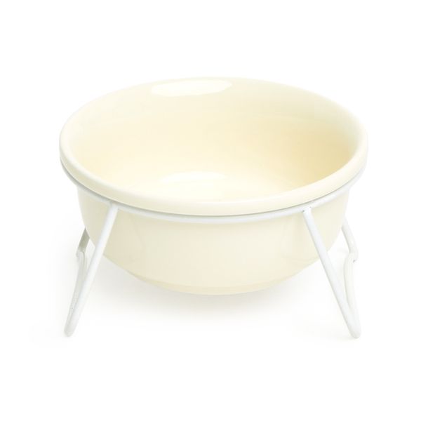 Wiggle Ceramic Bowl with Metal Stand