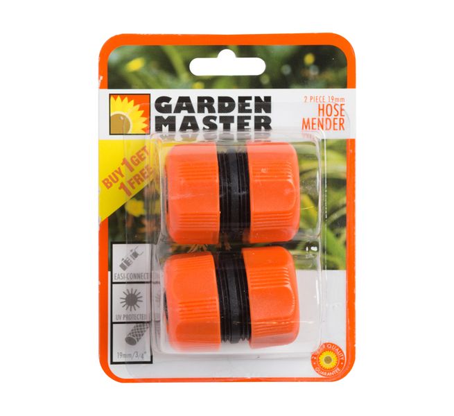 2 x Gardenmaster 19 mm Hose Pipe Mender