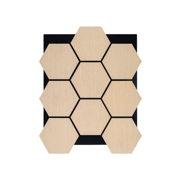 Echo-Less Wood Hexagon Acoustic Panels - White Oak
