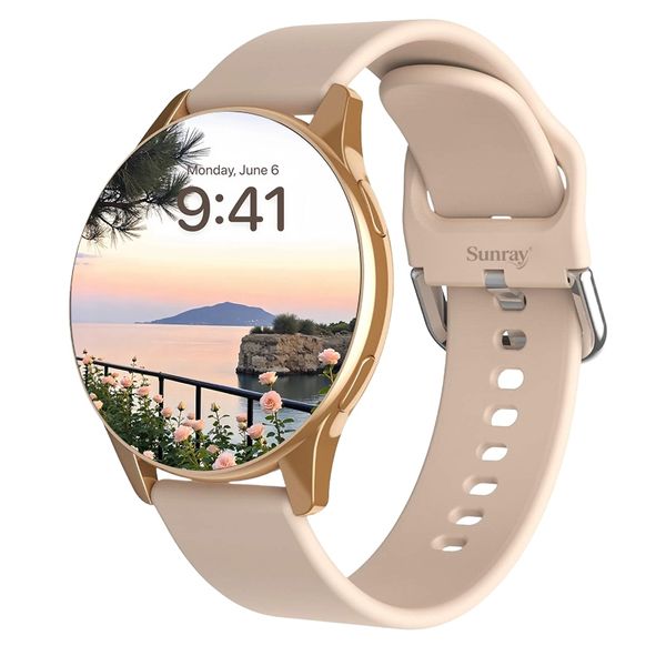 SUNRAY Luxe Smartwatch Gift For Women - Elegant HD Touch &amp; Health Tech