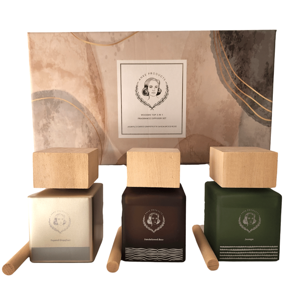 Anke Products - NEW Wooden Top Diffuser Gift Set Limited Edition (3 in 1)