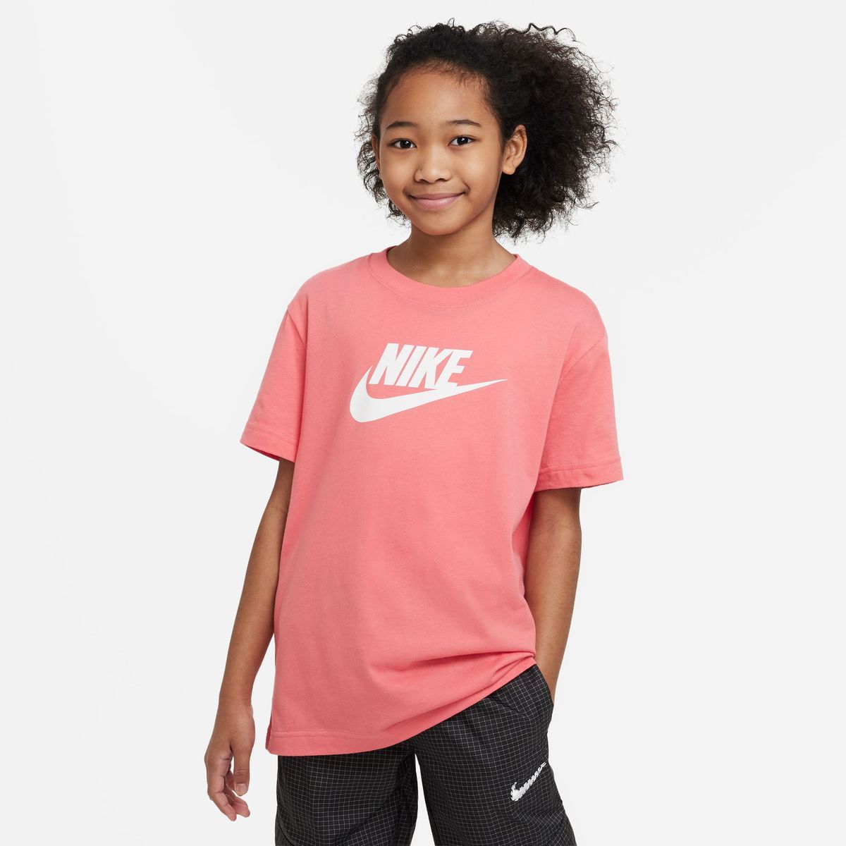 Nike Girls' Sportswear Short Sleeve T-Shirt - Sea Coral/White | Shop ...