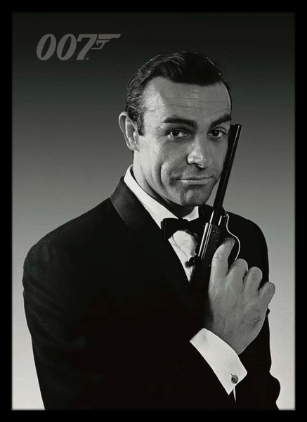 James Bond (Connery Tuxedo) Poster With Black Fr image