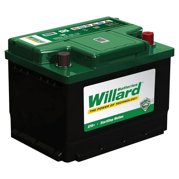 Willard 12V 50Ah Vehicle Car Battery - Size 629