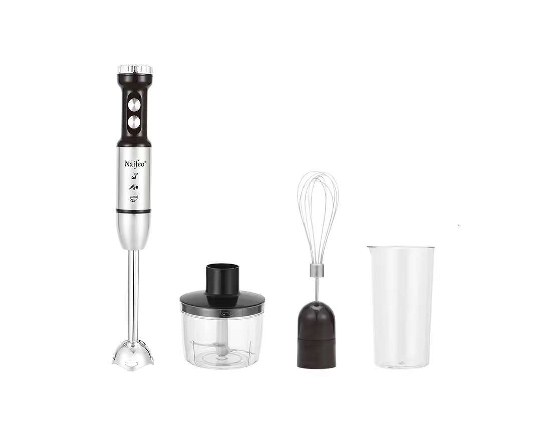 Naifeo 4in1 Stick Blender 2 Speed with Chopper Egg Whisk Beaker - 1000W