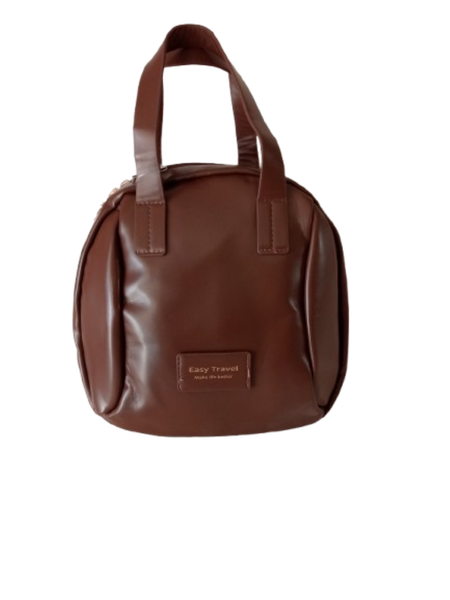 Multi Slot Faux Leather Vanity Bag