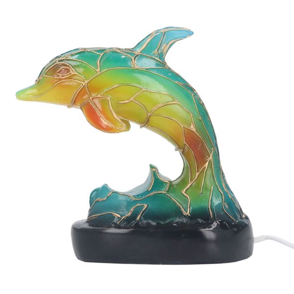 Retro Dolphin - Shaped Animal Table Lamp for Bedroom