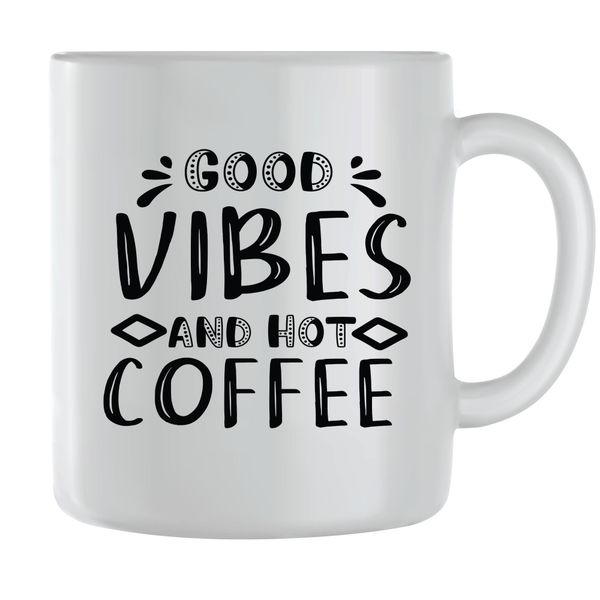 Good Vibes Coffee Mugs for Men Women Trendy Graphic Sayings Cups Present118