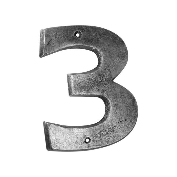 Antique Silver House number No.3 20cm Shop Today. Get it Tomorrow