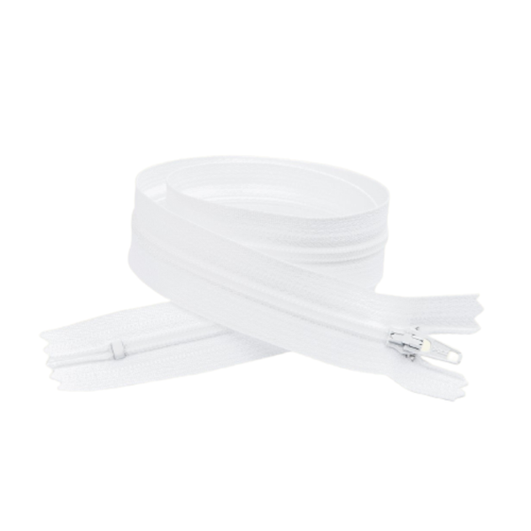 YKK Coil Closed End Zip - 10 Pack White