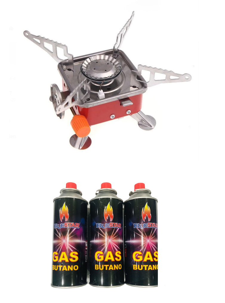 Portable Gas Stove Including 3 x 220g Nozzle Valve Cartridges Buy