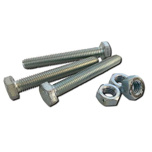 Ifasten Set Screw MS &amp; Nut ZP M8x40mm - 10 Pack