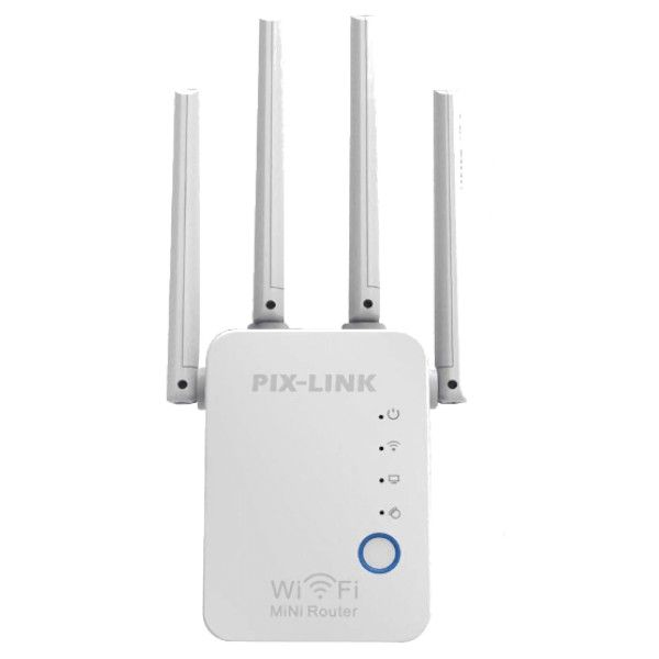 PIX-LINK - WR16Q - 300Mbps 3-in-1 Mini Wi-Fi Extender &amp; Repeater - White