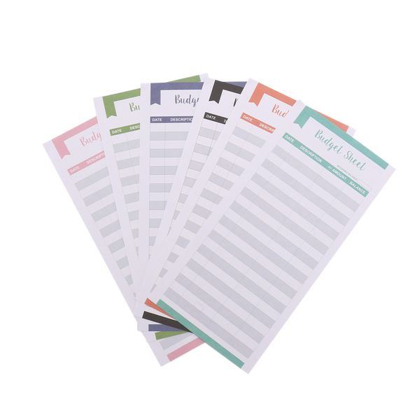 60 Pieces Expense Tracker Sheets Budget Trackers Paper Fit Budget Envelopes