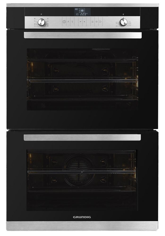 Grundig 70cm Multifunction Double Oven BLK GEDM 36000 B