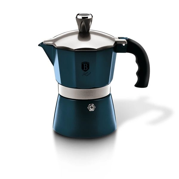 Berlinger Haus 6 Cup Aluminium Coffee Maker - Aquamarine Edition