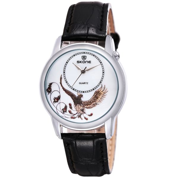 Skone Ladies Phoenix Watch with White Strap