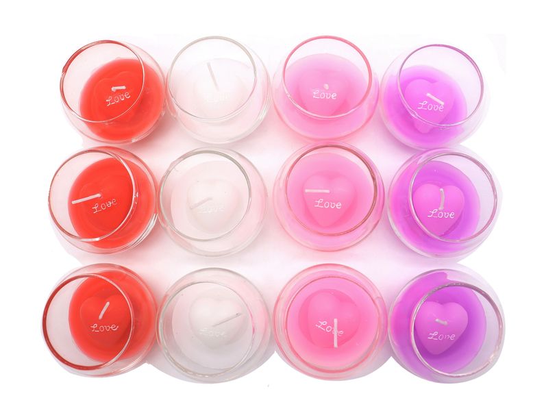 Gift Set - 12PCS Decorative Candles in Glass Jar