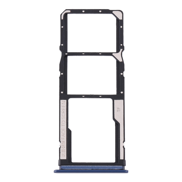 Triple SIM Micro SD Tray Compatible with Redmi 10X 4G/Note 9 Blue