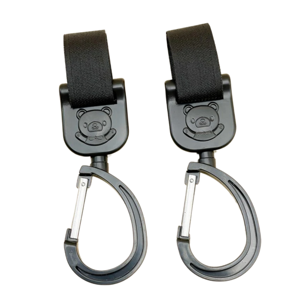 Baby Stroller Hook's for Diaper Bag &amp; Shopping Bags - Black