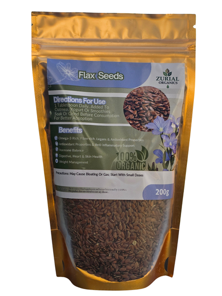 Zurial Organics Flax Seeds 200g