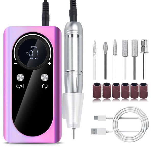 Professional Electric Nail Remover and Polisher, 6 Bits and Sanding Strap