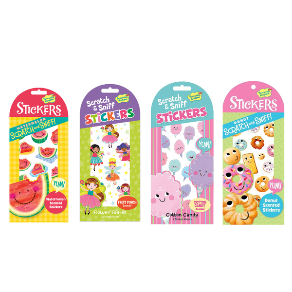 Peaceable Kingdom Scratch And Sniff Scented Stickers Pack Of 4