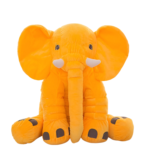 Elephant Baby Pillow - Soft Plush Support Cushion-yellow
